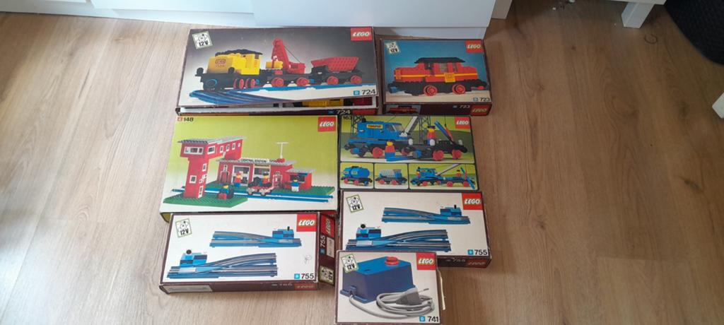 Lego partij treinen 12v 723 724 163 148 755 741 netjes mooi, Compleet, Overige thema's, Lego, Ophalen of Verzenden