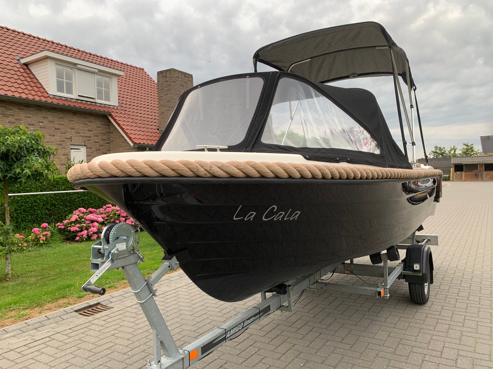 Tender 530 / 15 pk 4 takt  VERKOCHT ‼️, Tender, Carbon, Ophalen of Verzenden, Biminitop