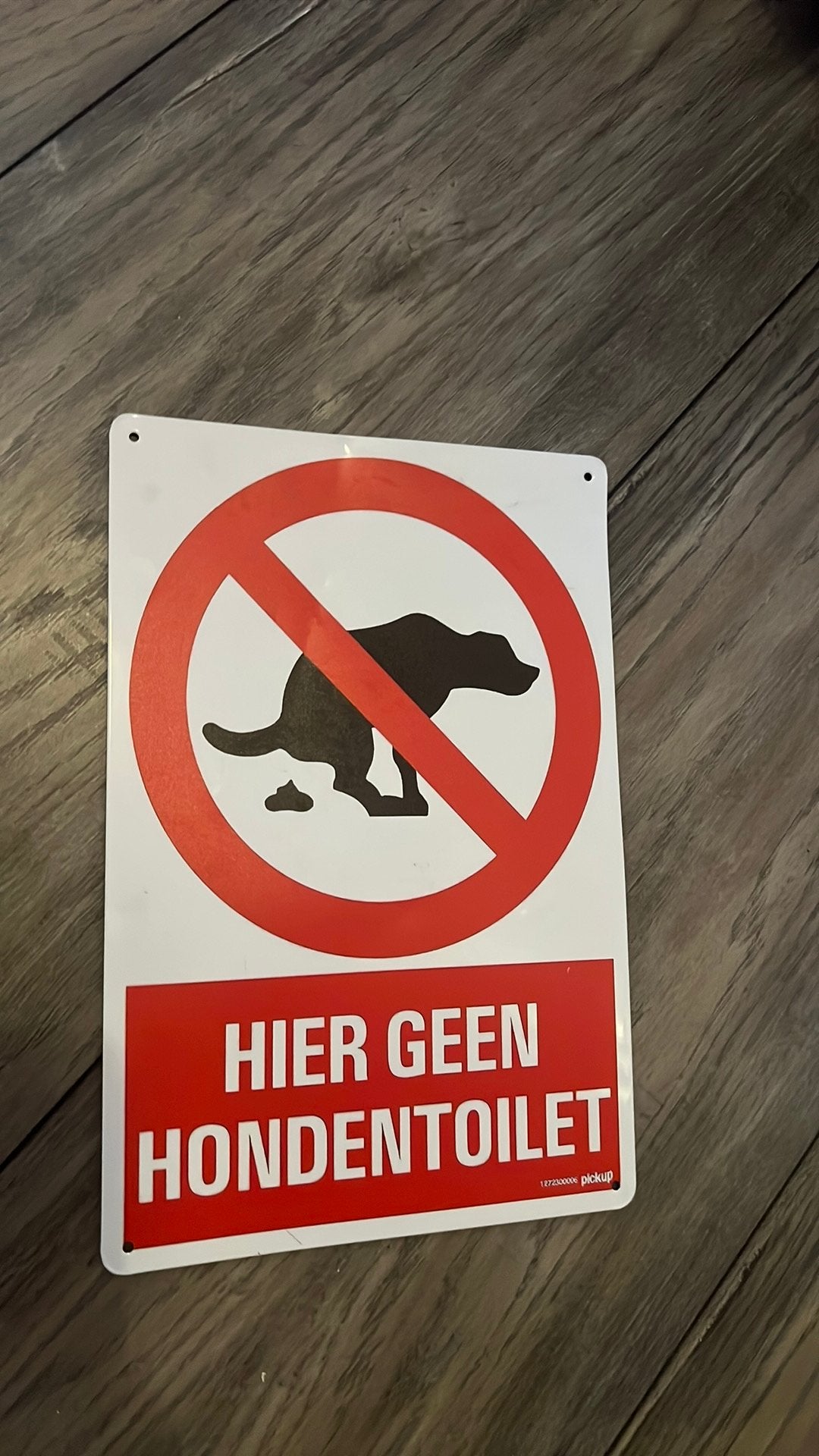 Metalen bord waarschuwing, Dieren en Toebehoren, Ophalen