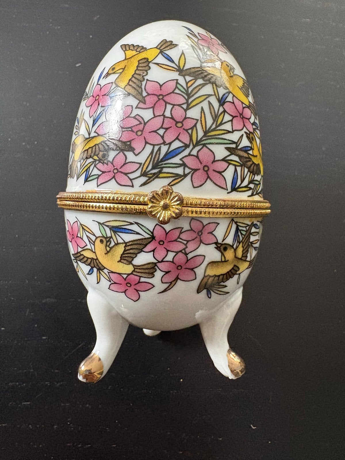 Bijzondere eierdop met bloemen en vogels - voor verzamelaar, Ophalen of Verzenden