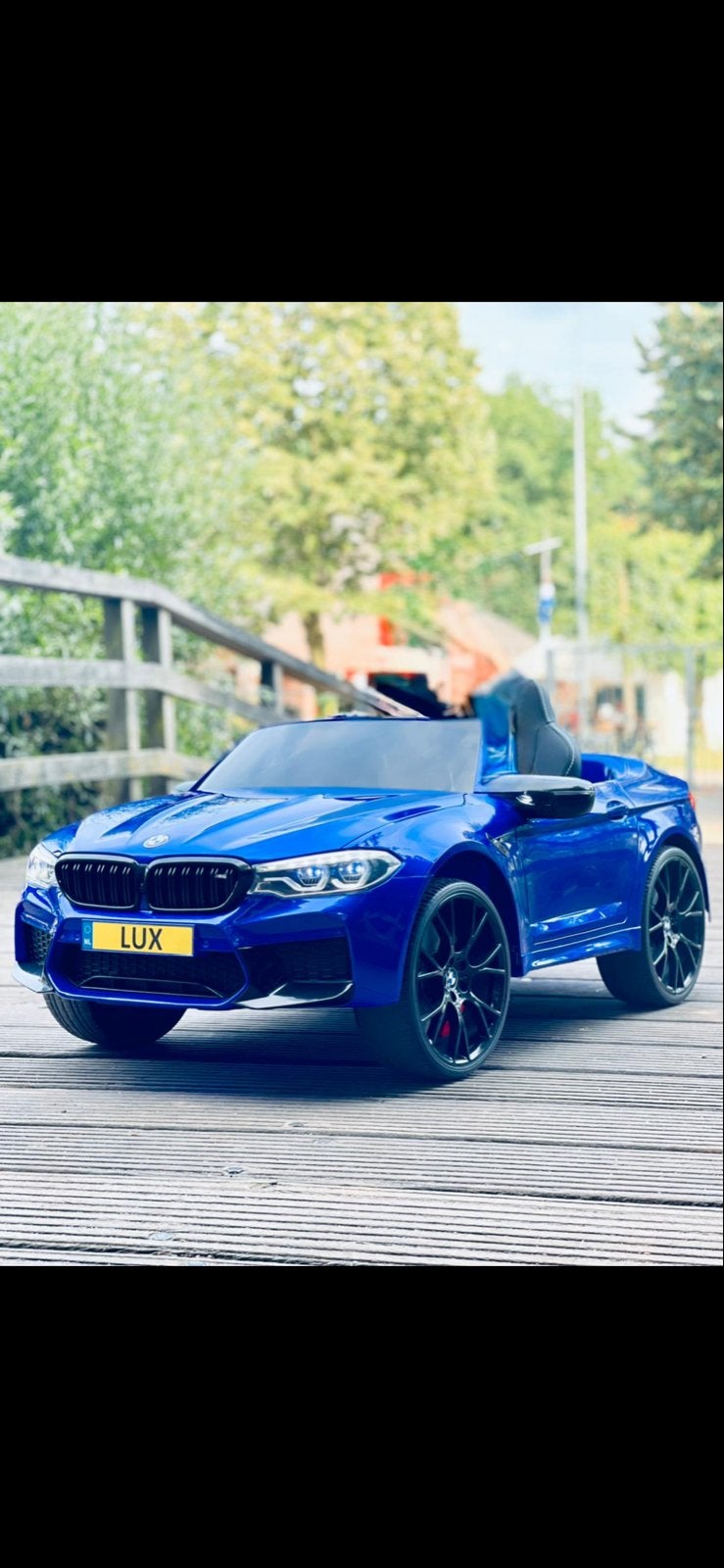 Elektrische kinderauto BMW M5 - Blauw, Ophalen, Gebruikt, Overige typen