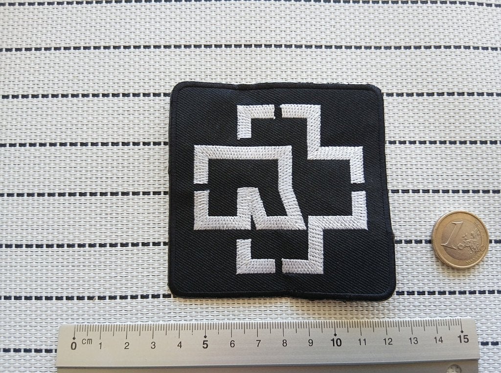 Rammstein  mooie logo patch 16, Verzenden, Nieuw, Kleding