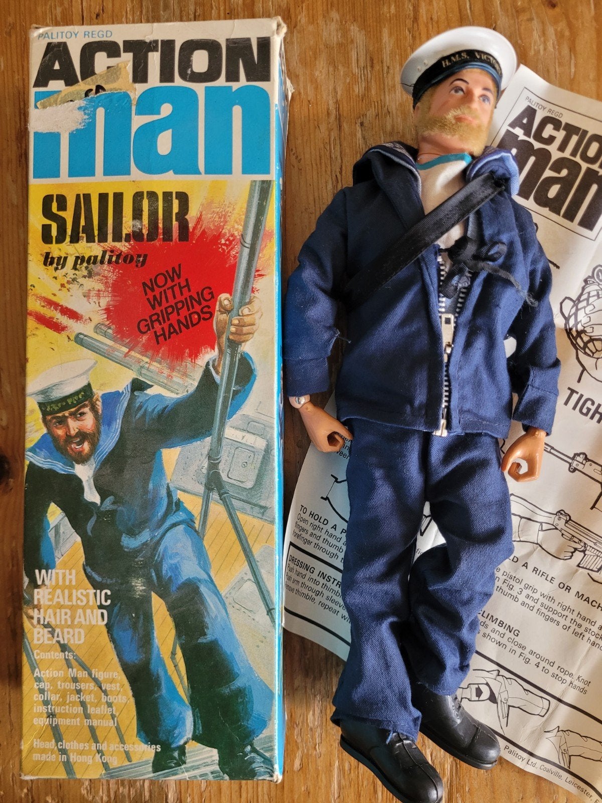 Vintage Action Man /Sailor in doos / jr. 70 / Big Jim - GI, Ophalen of Verzenden, Gebruikt