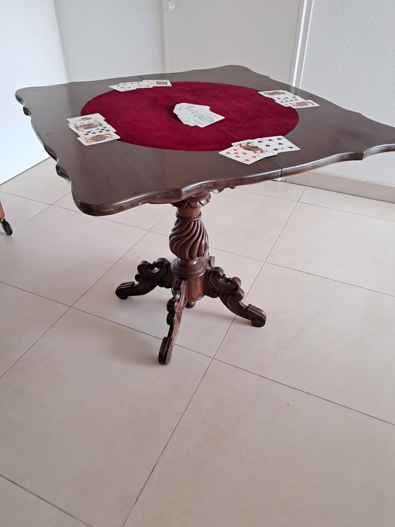 Antieke kaarttafel circa 1890, Antiek en Kunst, Ophalen