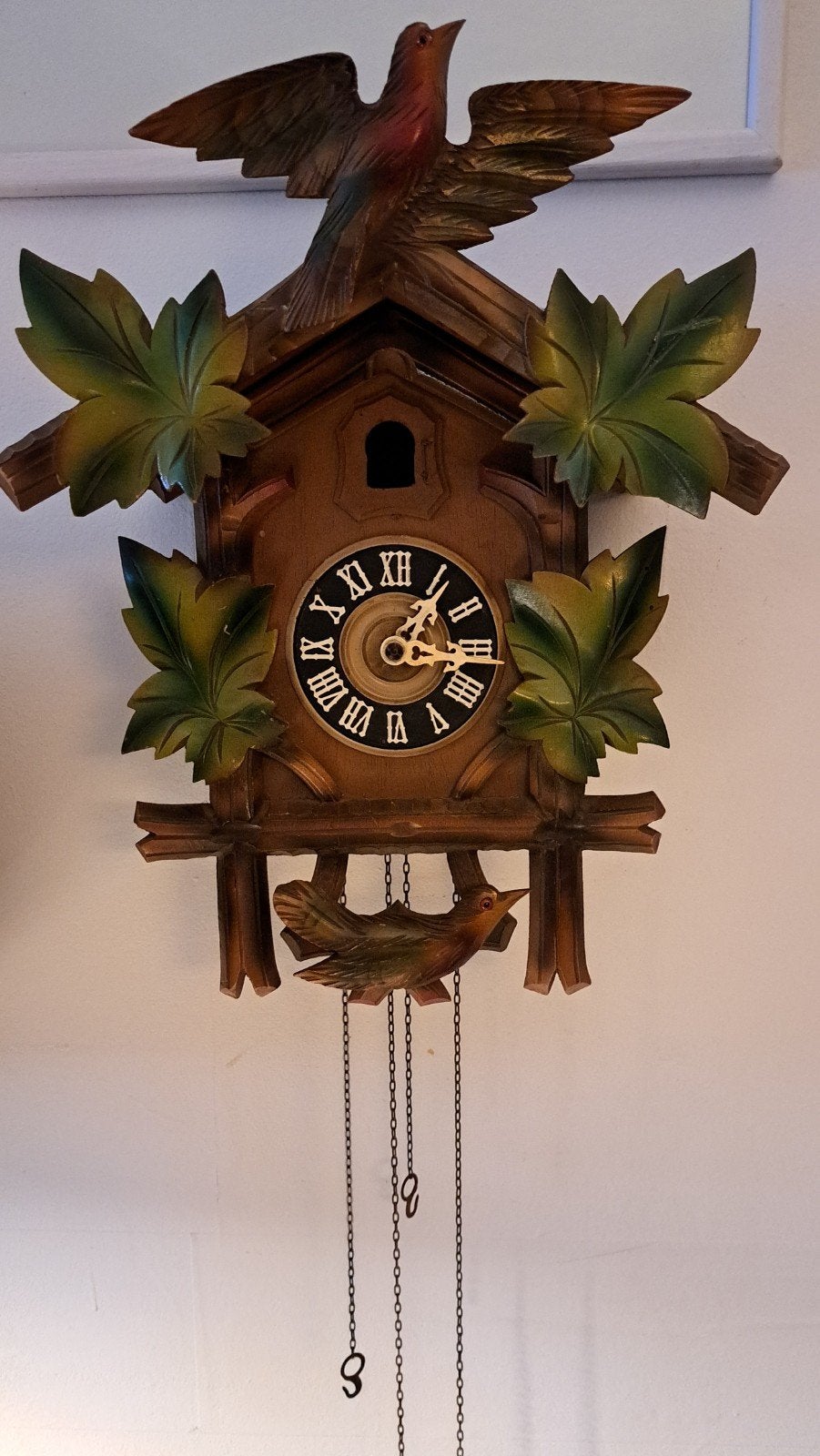 Antieke Koekoeksklok - Handgesneden Hout, Ophalen of Verzenden