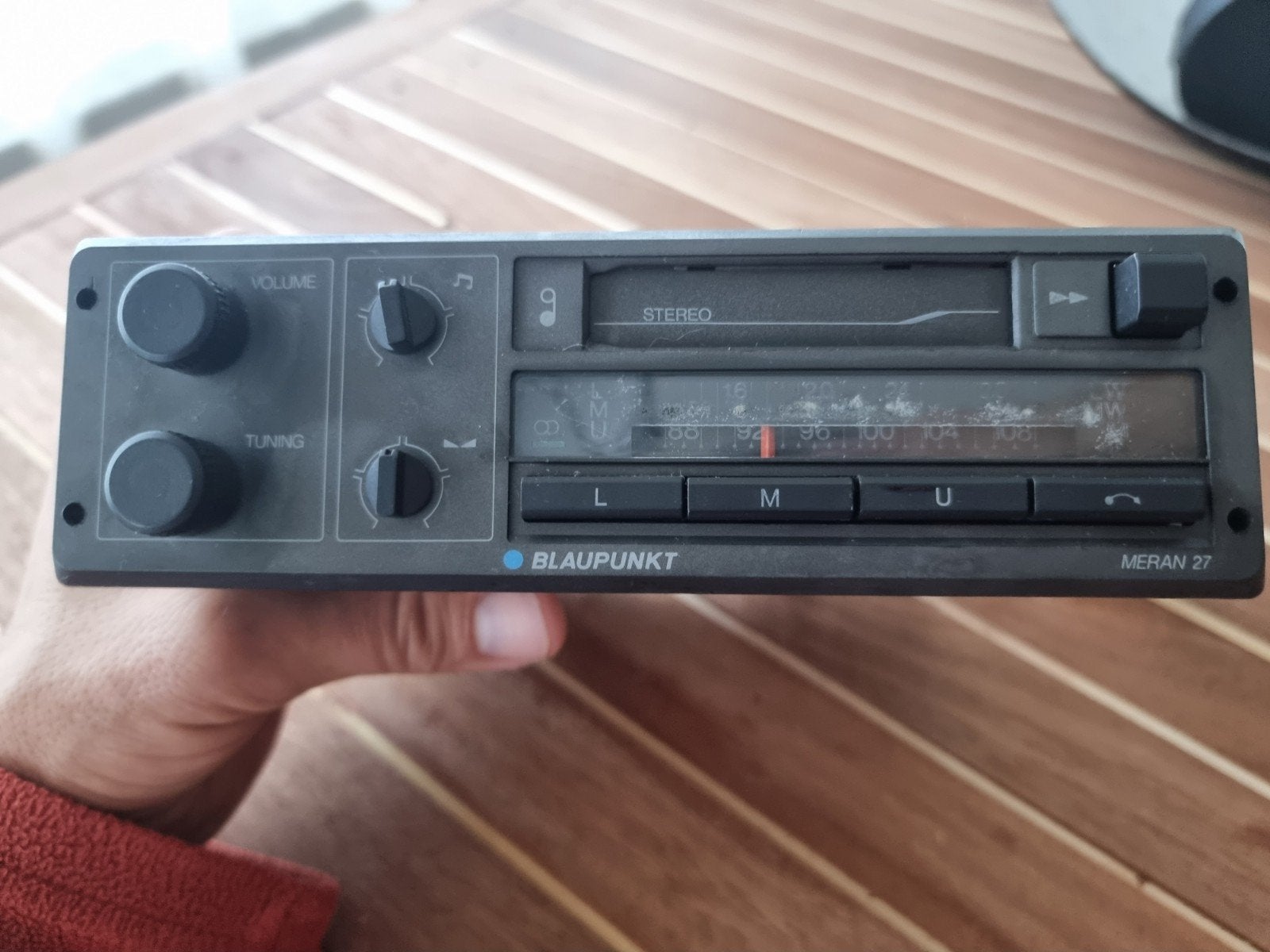 Blaupunkt Meran 27 vintage autoradio/cassette – werkend, Ophalen of Verzenden, Gebruikt