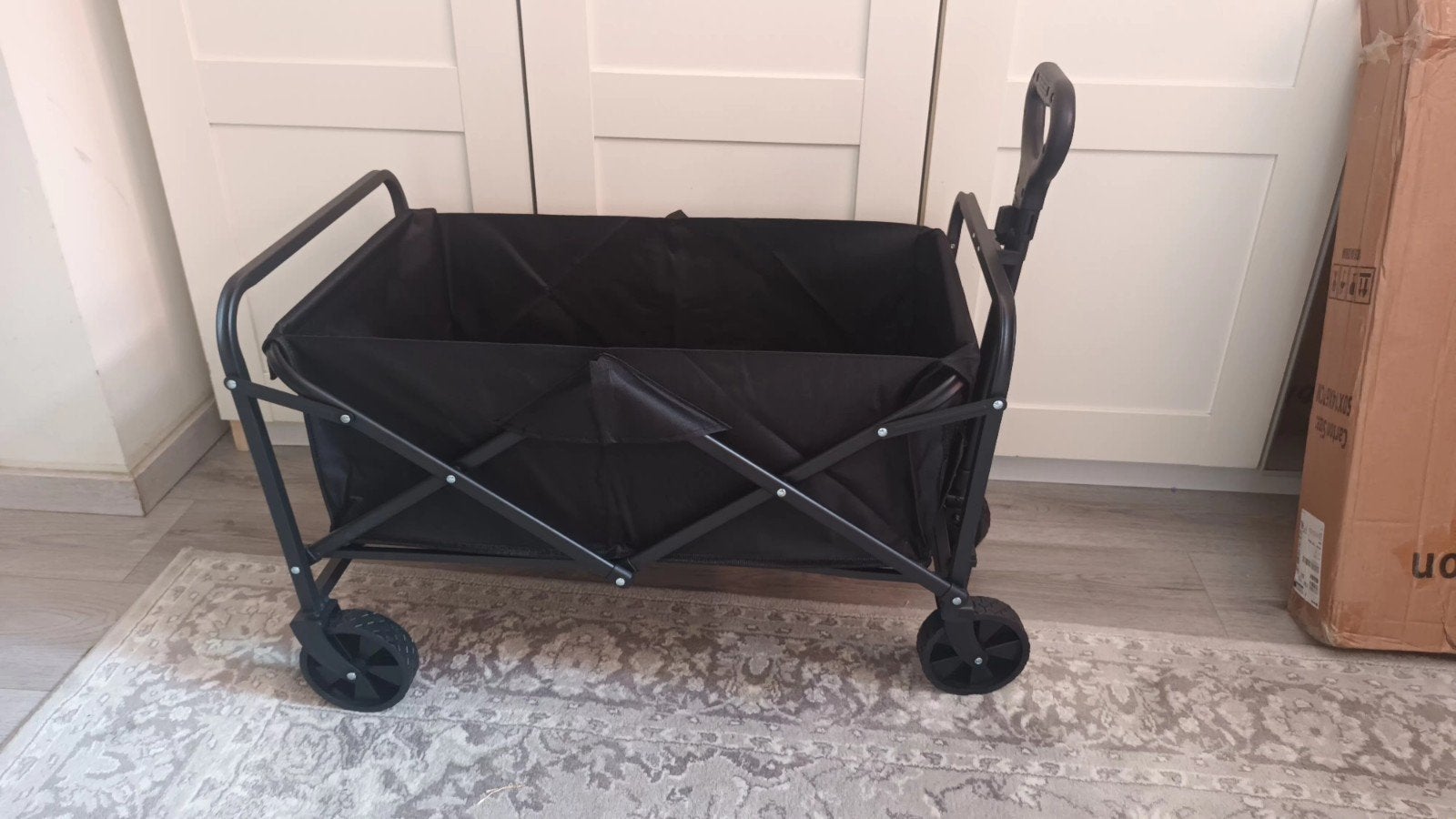 Opvouwbare bolderkar - Zwart nieuwe met prijskaartje, Caravans en Kamperen, Bolderkarren, Ophalen of Verzenden