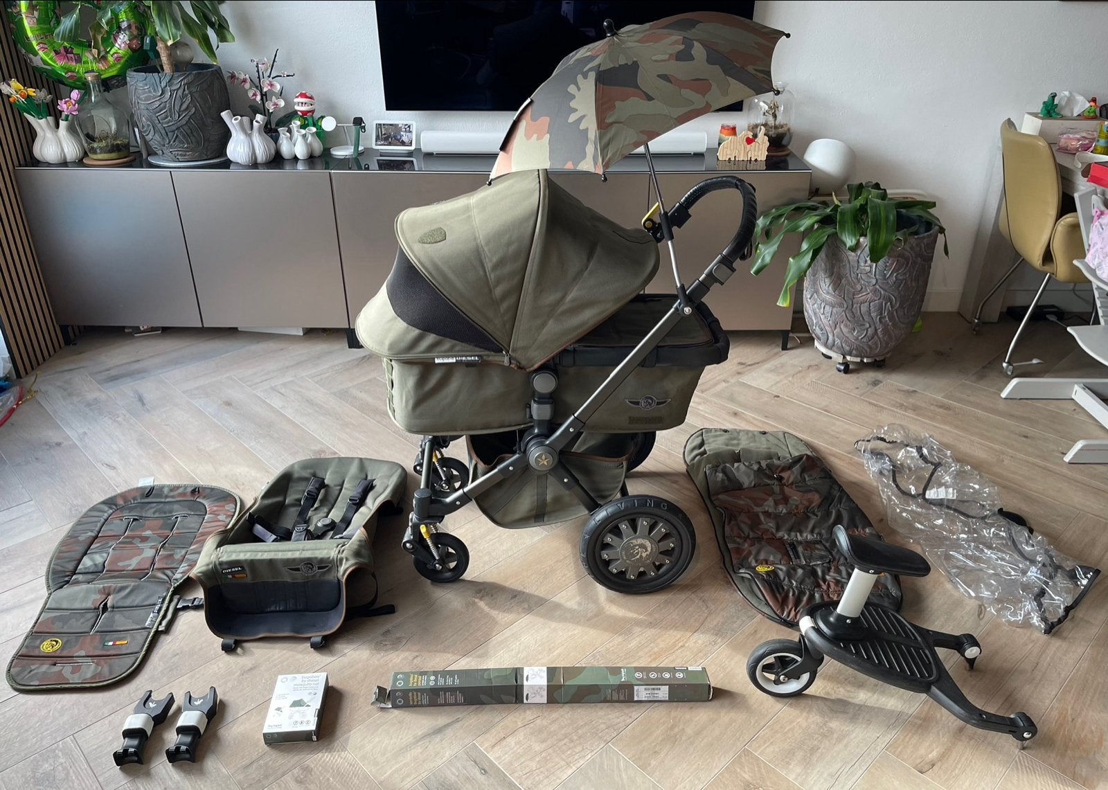 Bugaboo Cameleon 3 Diesel kinderwagen met accessoires, Bugaboo, Ophalen of Verzenden, Zo goed als nieuw, Combiwagen