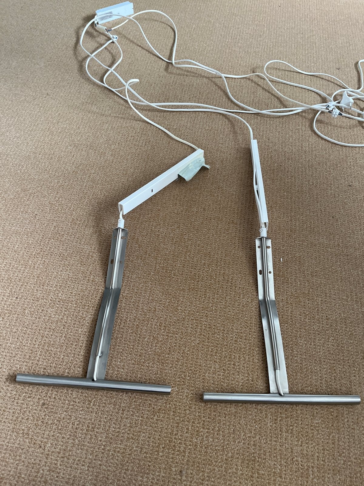 Set van 2 moderne lampjes - 12V 2x max 10W G4, Metaal, Gebruikt, Ophalen of Verzenden, G4