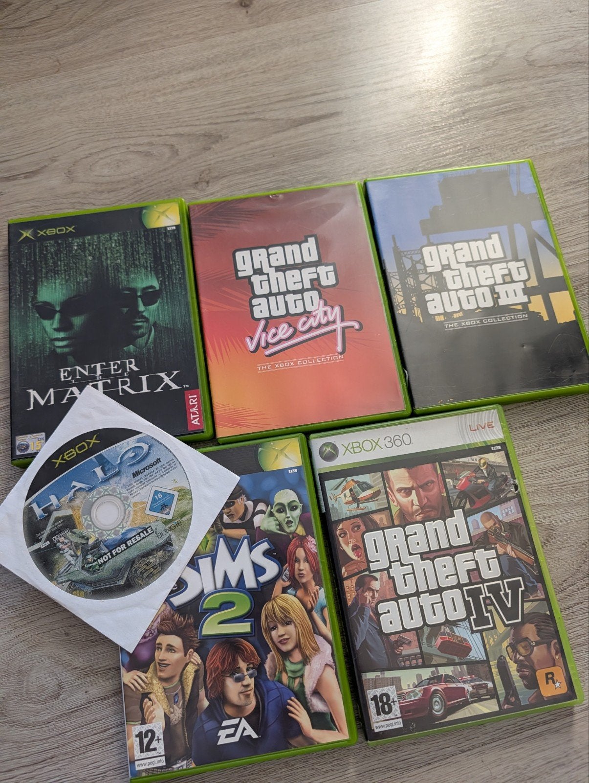 Xbox Game Collectie: GTA, Halo, Sims 2 en Enter the Matrix, Spelcomputers en Games, Games | Pc, Ophalen, Gebruikt, Vanaf 18 jaar