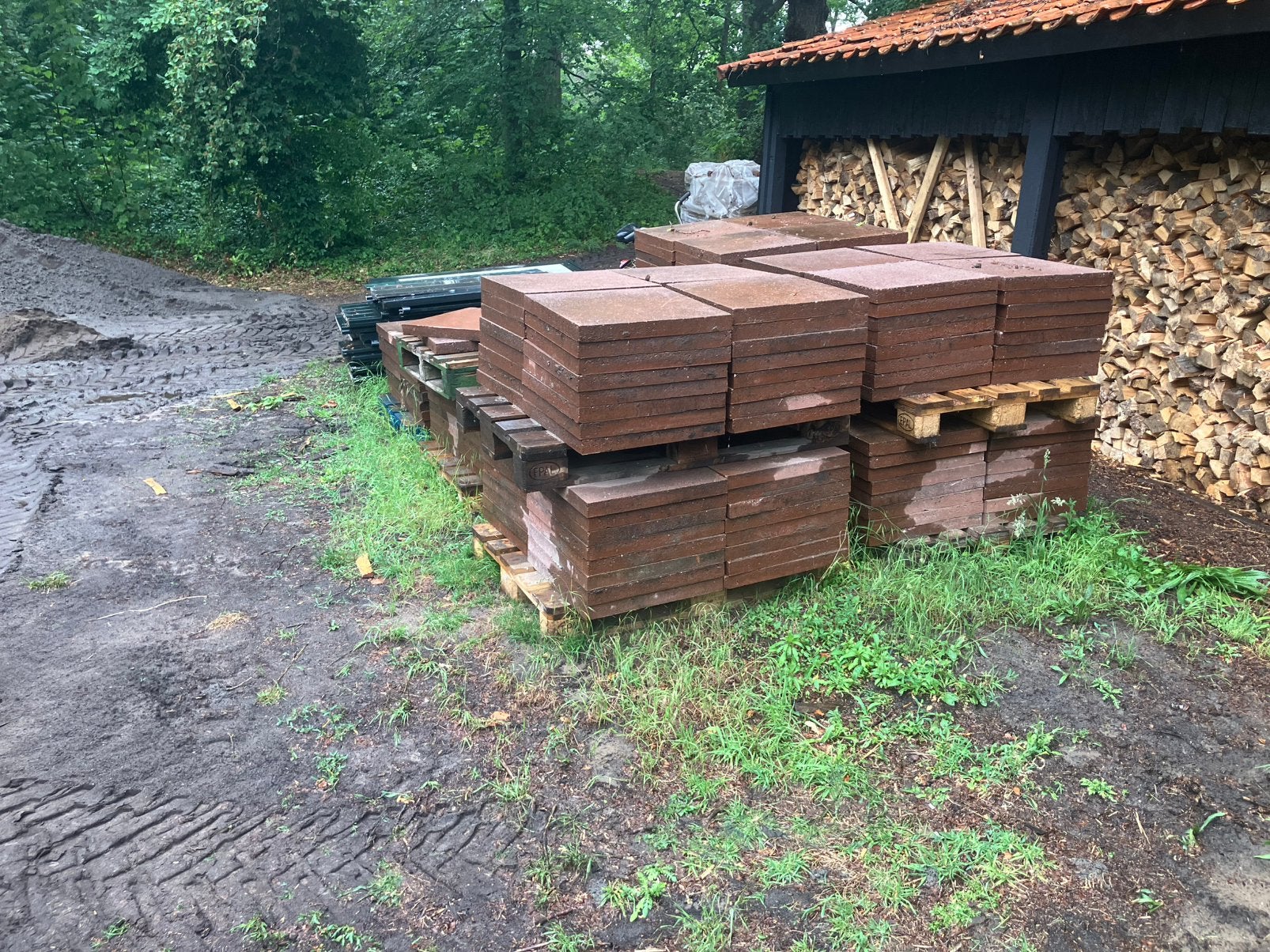 Schellevis terrastegel ca. 65m², Tuin en Terras, Ophalen, Gebruikt, 10 m² of meer, Beton