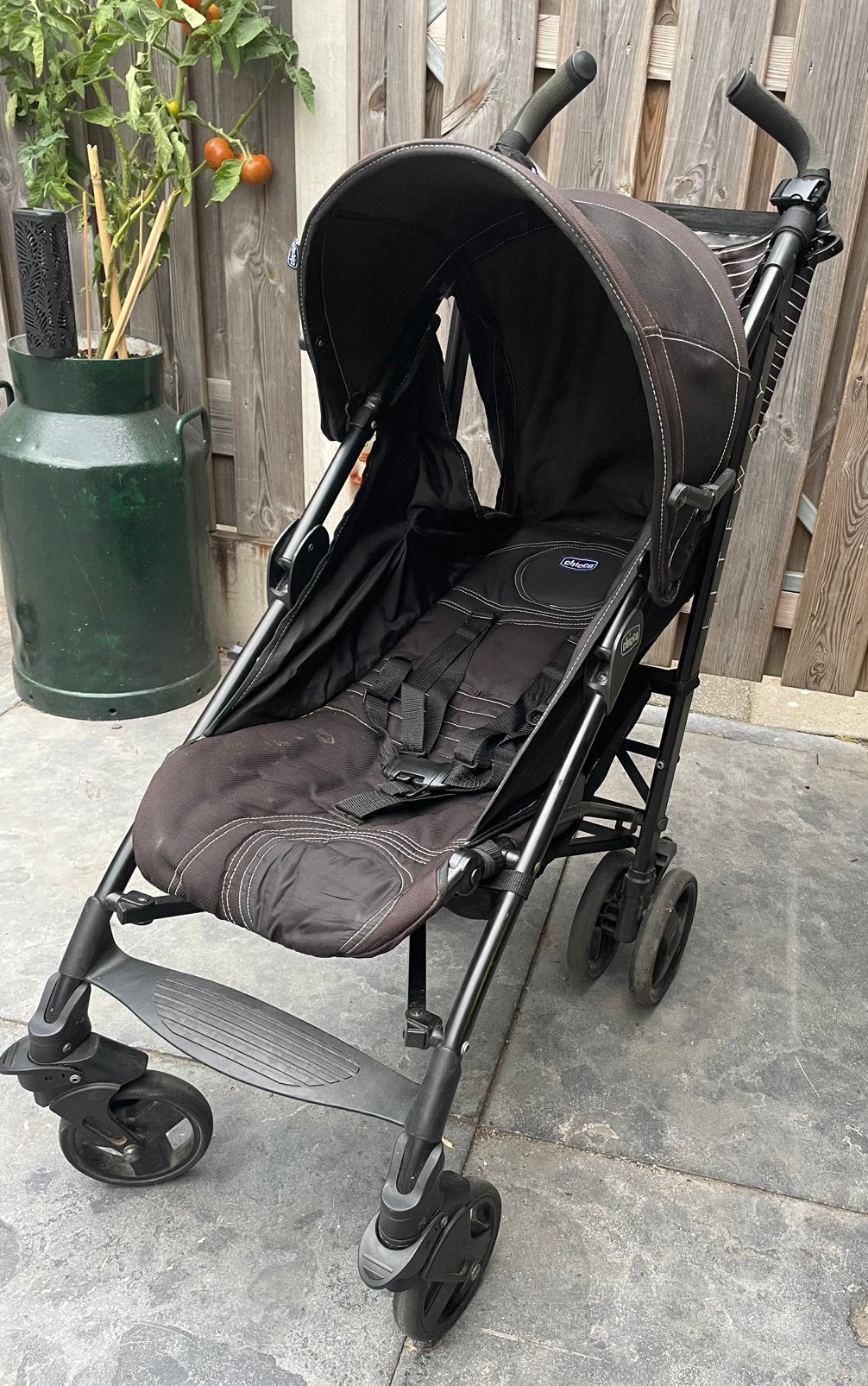 Chicco liteway buggy (zwart), Ophalen, Zo goed als nieuw, Overige merken, Zonnekap
