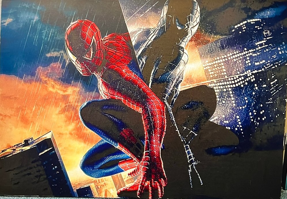 Spiderman op canvas doek 140x100 cm., Ophalen, Zo goed als nieuw, 125 cm of meer