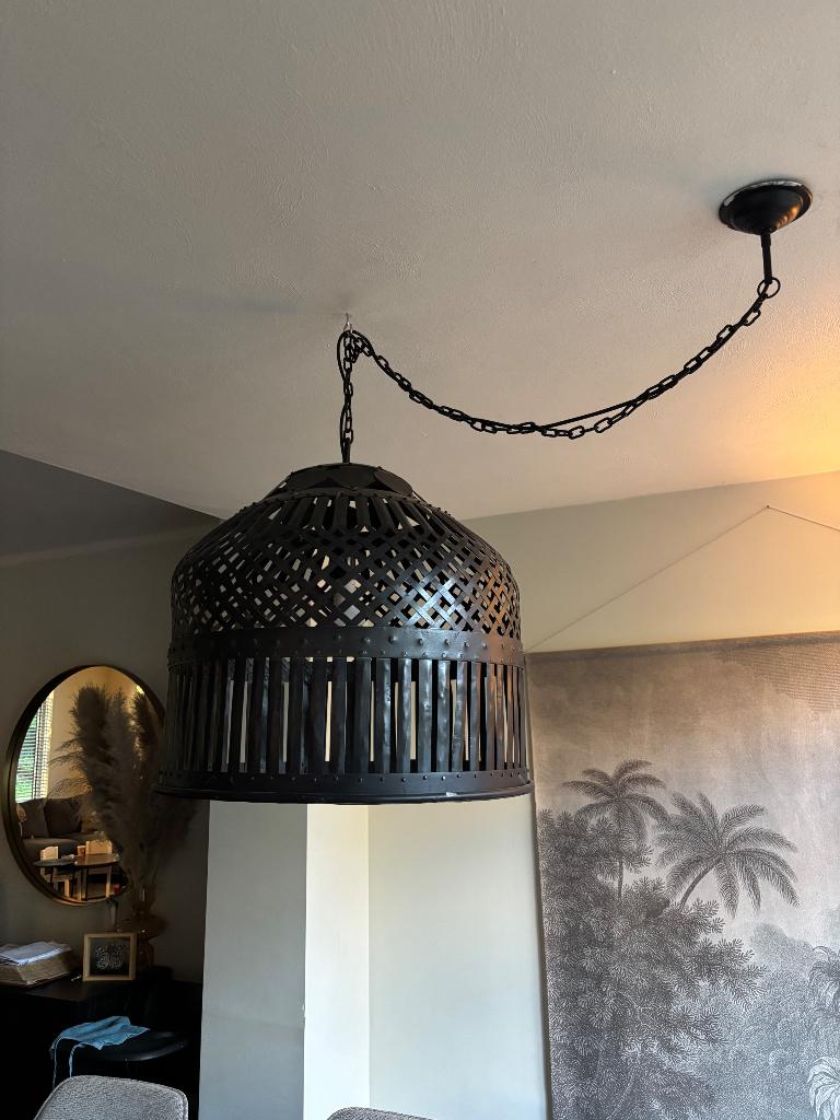 Industriële hanglamp, Huis en Inrichting, Ophalen, 50 tot 75 cm, Zo goed als nieuw, Industrieel, landelijk