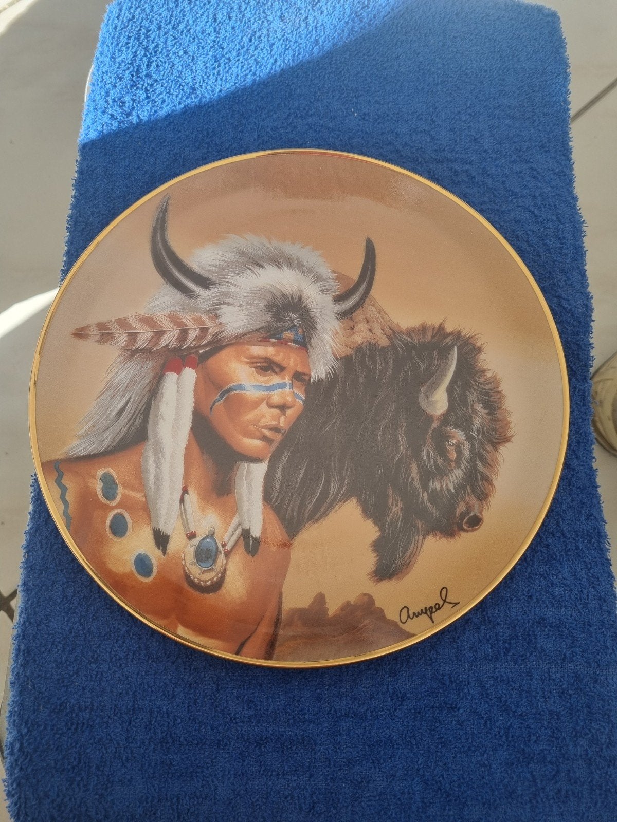 Franklin Mint 'Spirit of the Buffalo' Sierbord, Ophalen of Verzenden
