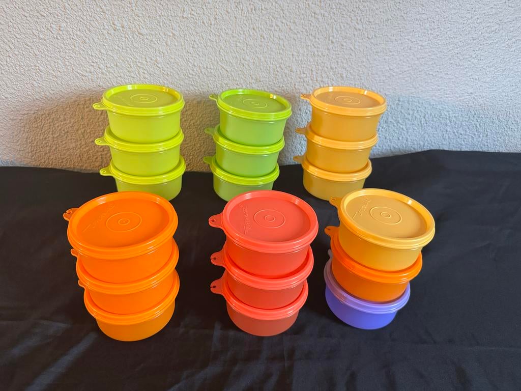 Tupperware Desserttrio - Nieuwe set van 3, Ophalen of Verzenden, Nieuw, Geel, Bak of Kom