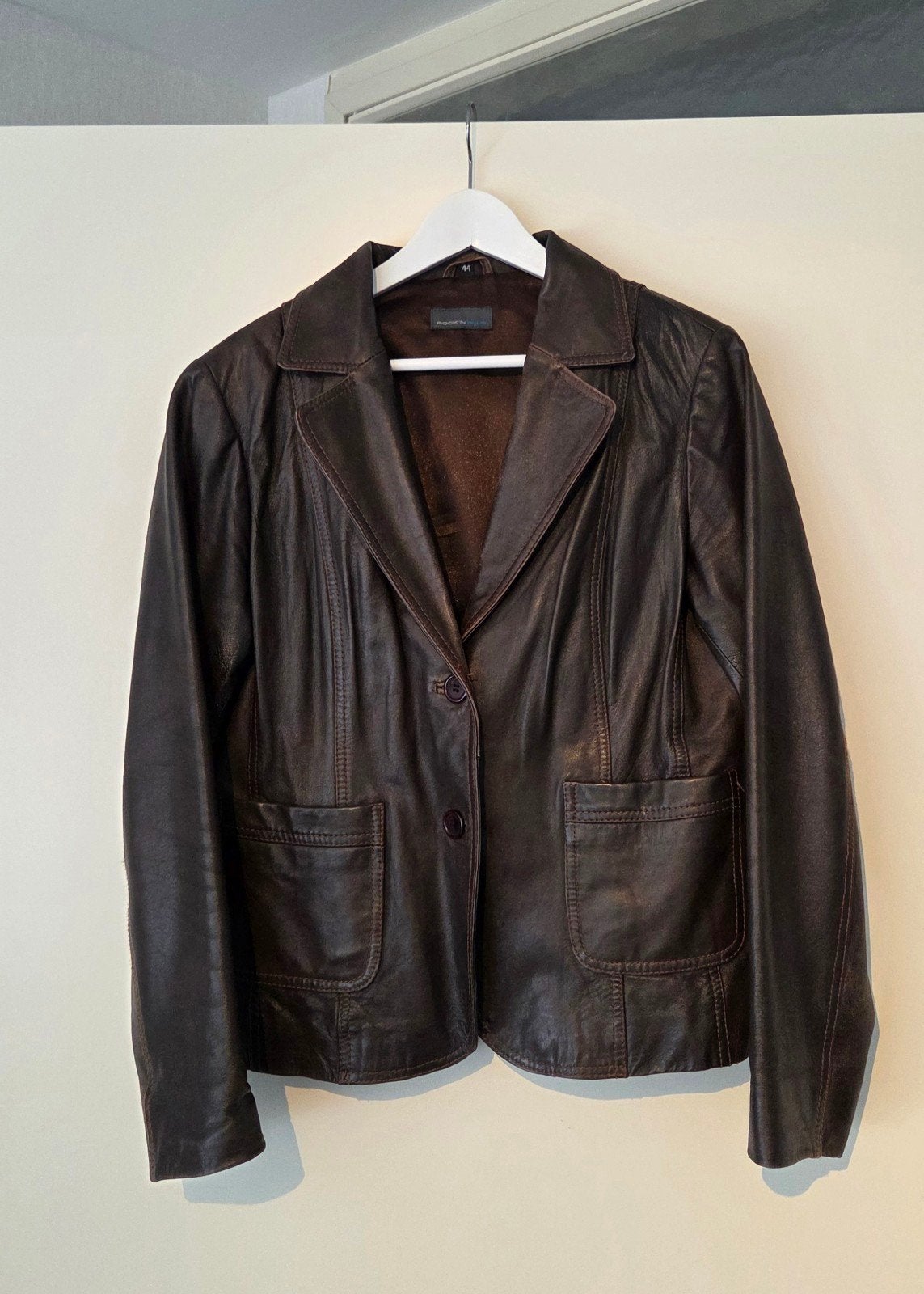 Rock'n Blue Leren Jasje Maat 44, Kleding | Dames, Bruin, Maat 46/48 (XL) of groter, Ophalen of Verzenden, Zo goed als nieuw
