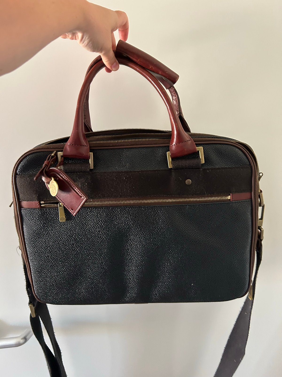 Mulberry Aktetas/Laptoptas - Zwart met Bruine Details, Sieraden, Tassen en Uiterlijk, Tassen | Damestassen, Ophalen, Gebruikt