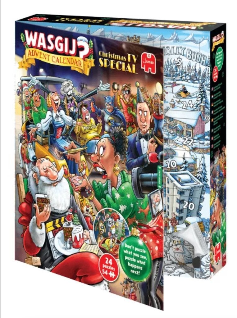 Wasgij Adventskalender 2026 – 24 x 54 stukjes, Ophalen of Verzenden, 500 t/m 1500 stukjes, Nieuw, Legpuzzel