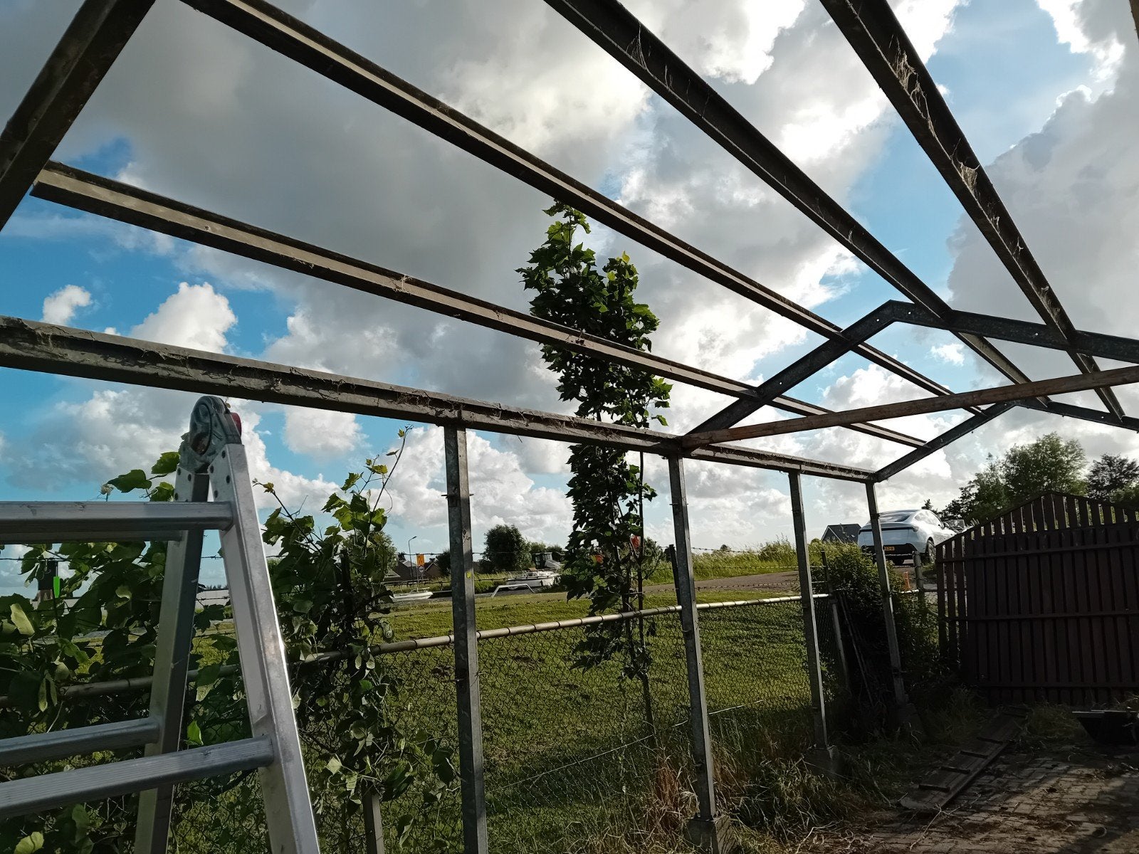 Gegalvaniseerde Schuur/Botenhuis Constructie (5x8.5x2.7m), Ophalen, Gebruikt, Metaal, Overige typen