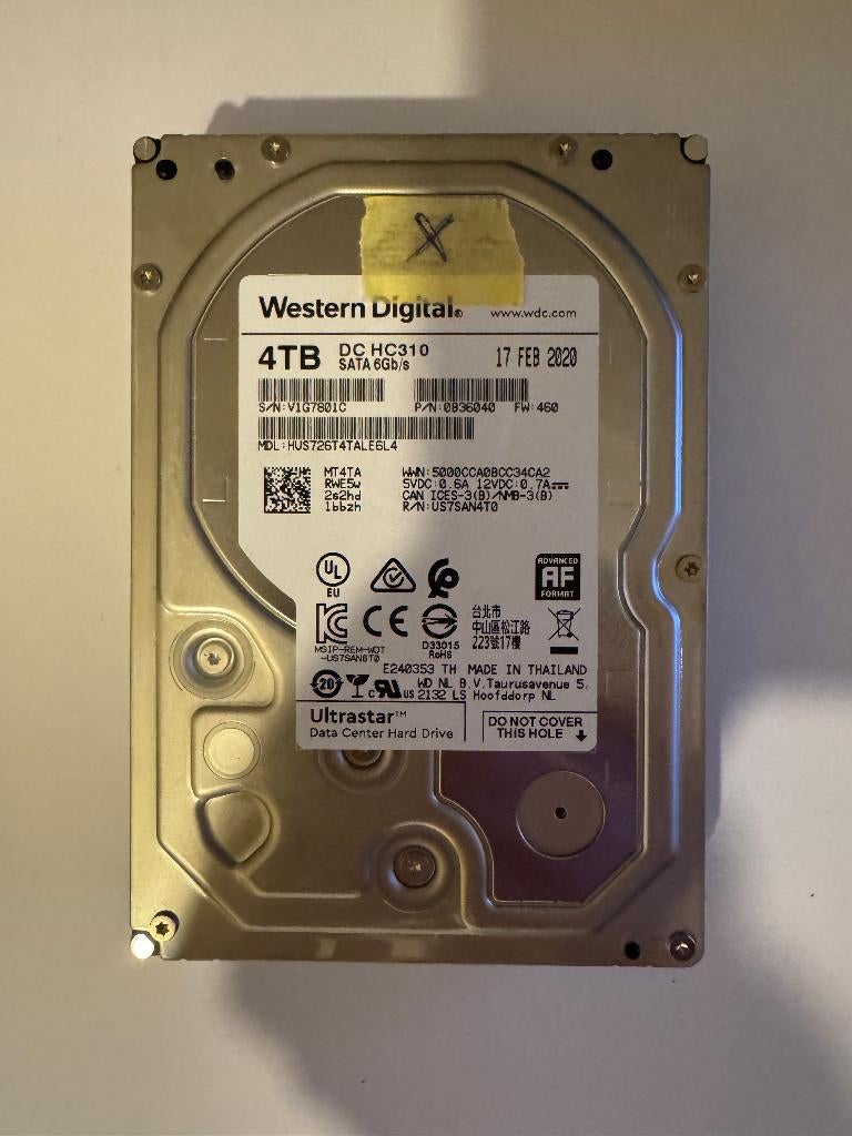 WD Ultrastar 4tb NAS - Server HDD, Computers en Software, Harde schijven, Server, Ophalen of Verzenden, 4tb, Western Digital