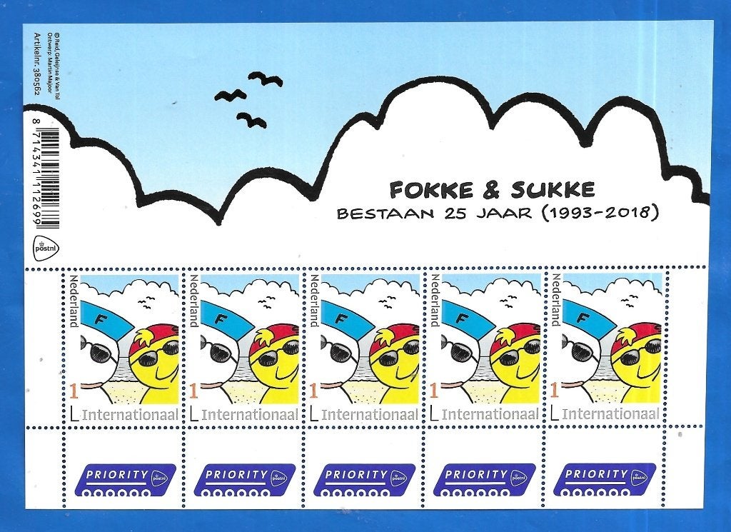 NVPH V3644 Fokke & Sukke (Internationaal), Verzenden, Na 1940, Postfris