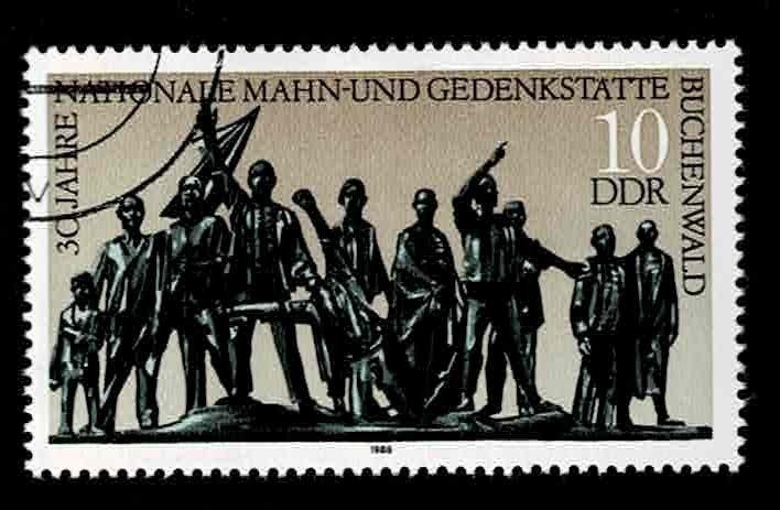 postzegel 2802 DDR Mahnmal Buchenwald 30 jaar, Ophalen of Verzenden, DDR, Gestempeld