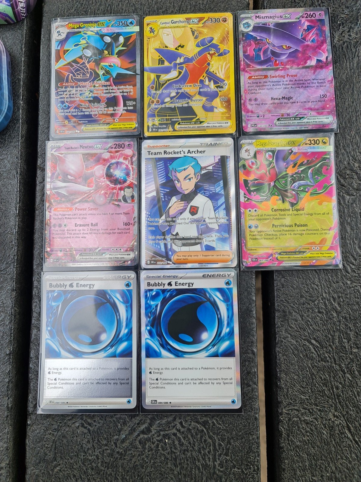 Pokémon Kaarten Collectie: Mega Greninja, Garchomp, Mewtwo, Ophalen of Verzenden