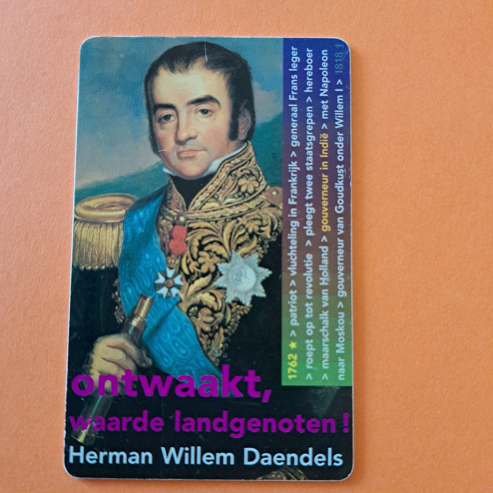 KPN Telecom telefoonkaart Herman Willem Daendels, Ophalen of Verzenden, Nederland