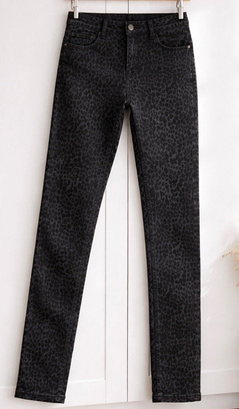 Flame panterprint blauw zwart stretch skinny nieuw 34, Kleding | Dames, Blauw, Flame, Nieuw, Ophalen of Verzenden