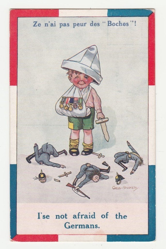 Jongen met tinnen soldaatjes. 1e Wereldoorlog. Illustrateurs, Verzenden, Voor 1920, Ongelopen, Overige thema's