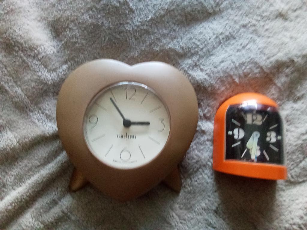 vintage karlsson klok hartvormig, Ophalen, Gebruikt, Analoog, Wekker of Tafelklok