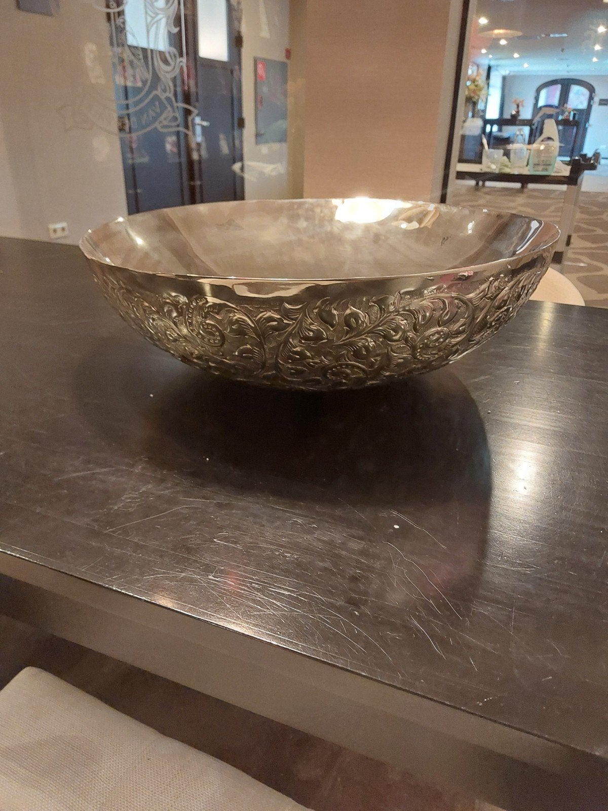 Pols Potten Grote Decoratieve Schaal - Zilverkleurig, Ophalen, Zo goed als nieuw, Rond