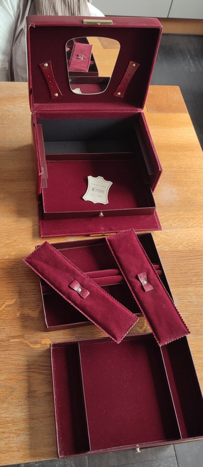 Vintage Vinted Juwelen Kistje, Gebruikt, Met slot, Ophalen of Verzenden, Hardcase