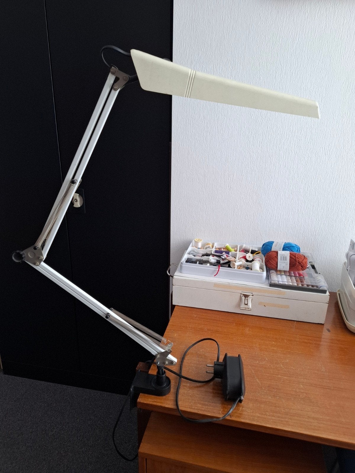 Vintage Bureaulamp met klembevestiging - Verstelbaar, Bureaulamp, Gebruikt, Vintage, G13 (TL)