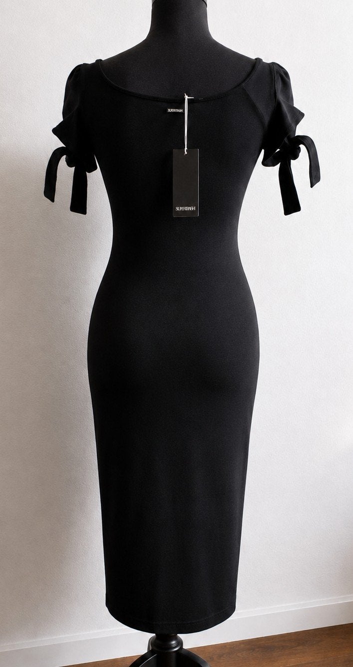 SUPERTRASH Prachtige Stretch Jurk  M Nieuw met label, Maat 38/40 (M), Supertrash, Zwart, Nieuw