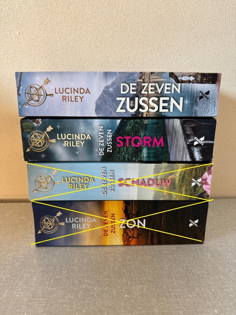 Z.G.A.N. 2 delen boeken van De zeven zussen rookvrij huis, Boeken, Ophalen of Verzenden, Zo goed als nieuw, Lucinda Riley