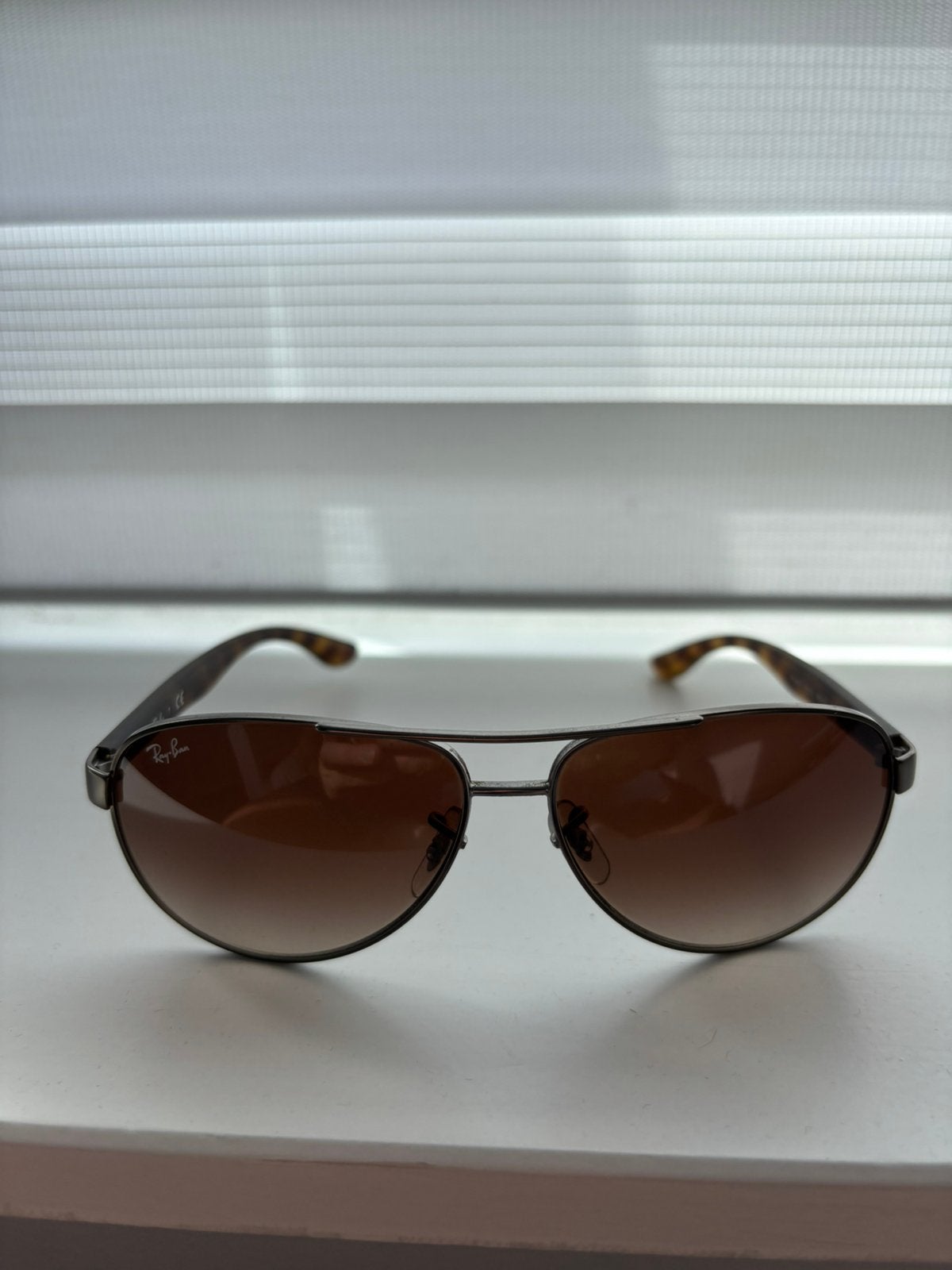 Ray ban zonnebril zo goed als nieuw, Verzenden, Zo goed als nieuw, Bruin, Ray-Ban