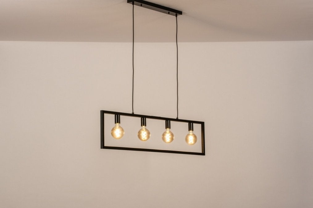 hanglamp zwart 115cm eettafel keuken tafel lamp 109 nu 49,90, Ophalen of Verzenden, Nieuw, Metaal