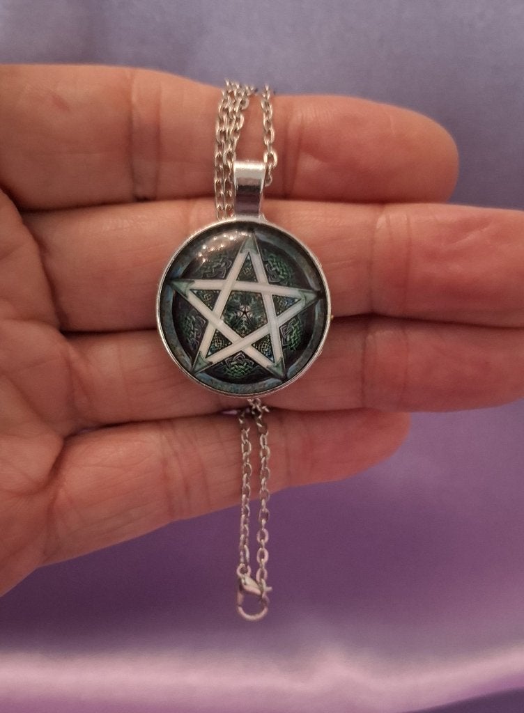 Pentagram halskettinkje, Verzenden, Nieuw, Zilver, Overige materialen
