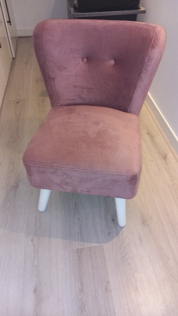Roze stoel, Huis en Inrichting, Ophalen, Gebruikt, Minder dan 75 cm, 50 tot 75 cm