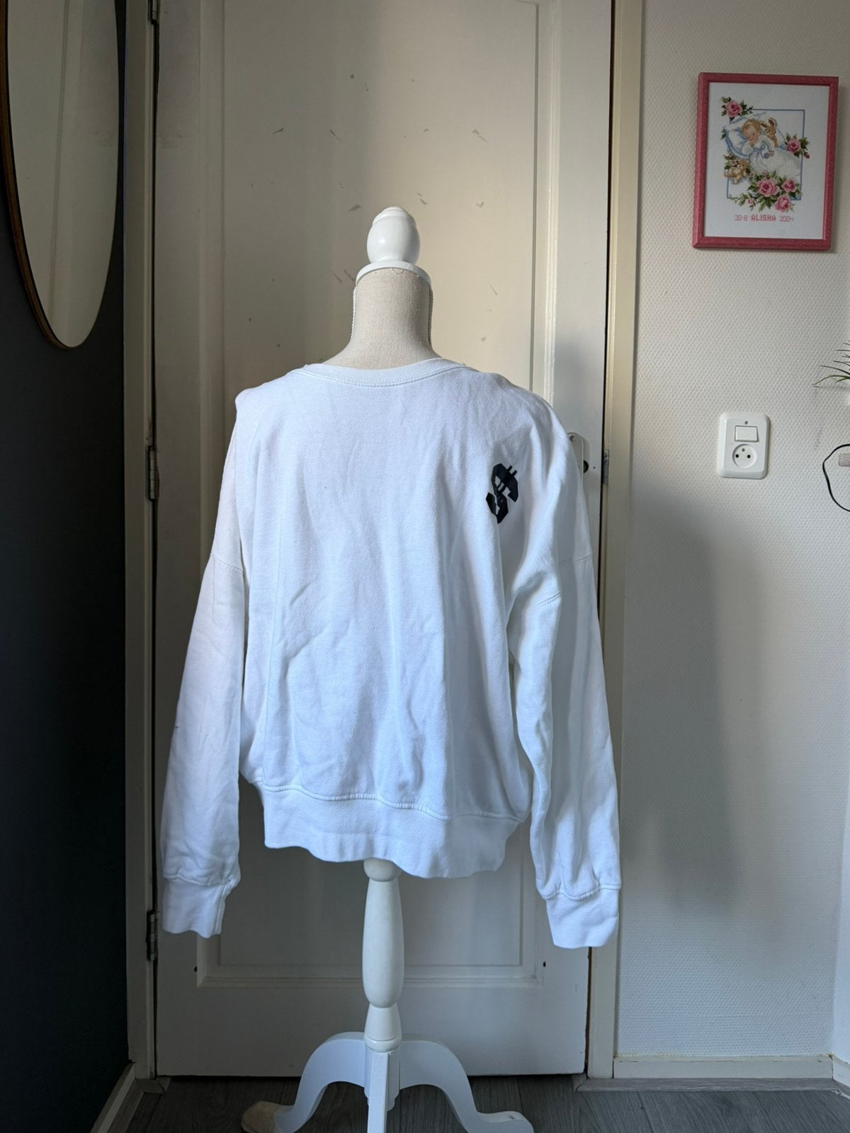 Witte Skeer trui / sweater Zeeman – Maat M (Oversized), Ophalen of Verzenden, Zo goed als nieuw, Maat 48/50 (M), Wit