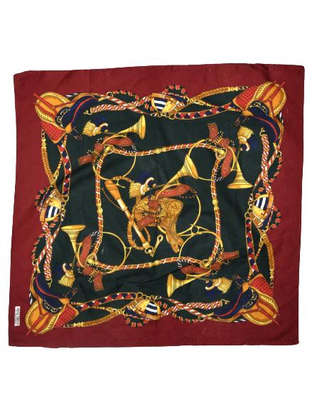 Vintage designer foulard, shawl, sjaal, Olga Greco, Verzenden, Maat 46/48 (XL) of groter, Zo goed als nieuw, Sjaal