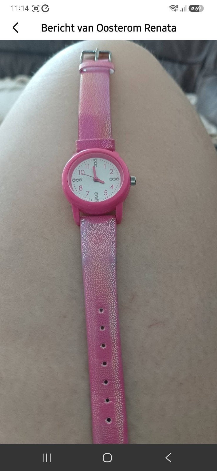 Mooi roze Esprit kinderhorloge op batterijen, Ophalen of Verzenden, Gebruikt, Roze, Meisje