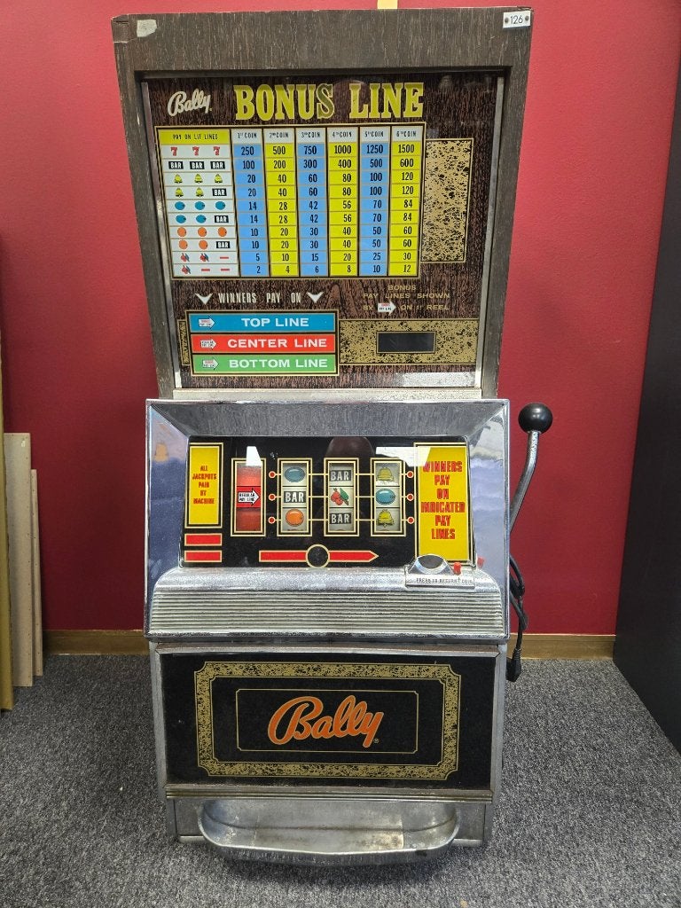 Bally "Bonus Line" Eenarmige bandiet - Vintage 1970, Gebruikt, Bally Manufacturing Corporation, 2601 N. Western Ave, Chicago, IL 60647, USA