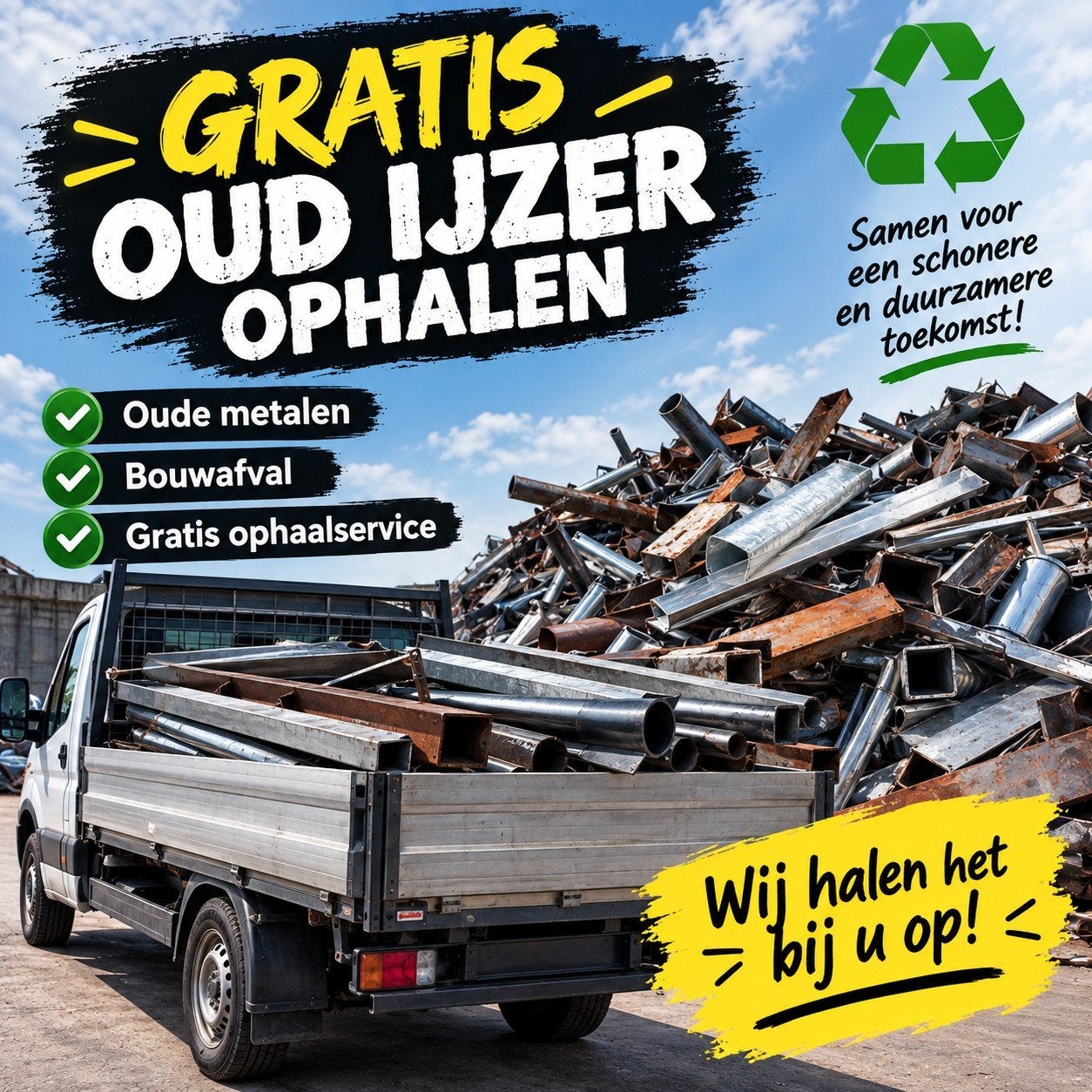 Wij komen gratis uw oud ijzer op halen!, Ophalen