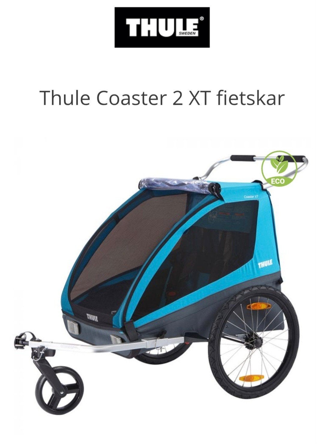 Thule Coaster 2 XT fietskar en wandelwagen, Gebruikt, Opvouwbaar, Ophalen of Verzenden, 40 tot 60 kg