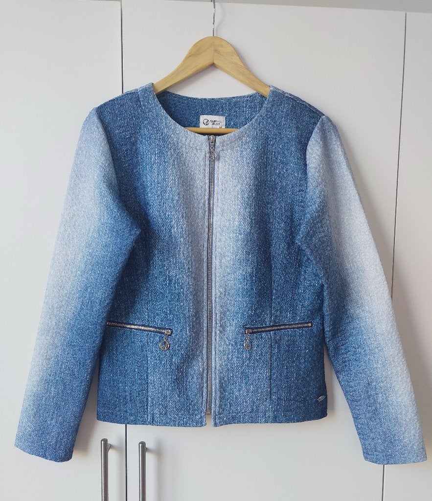 Angelle Milan blauw jasje maat M, Angelle Milan, Blauw, Zo goed als nieuw, Jasje