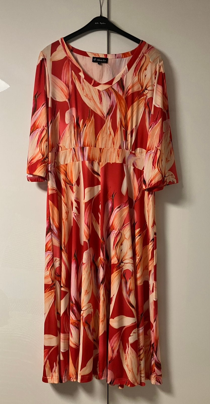 ChrisSize tulpen jurk maat 3 zgan., Kleding | Dames, Ophalen of Verzenden, Zo goed als nieuw, Meerkleurig, Jurk