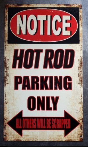 Hot Rod Parking Only zwaar metalen garage decoratie bord, Americansaleshop@gmail.com, Am, Nieuw, Ophalen of Verzenden